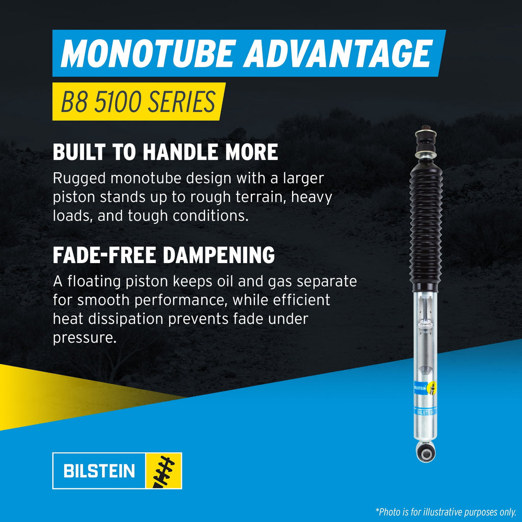 Bilstein Set of Front and Rear B8 5100 Series Shocks Compatible with 2007-2013 Silverado / Sierra 1500 w/o Electronic Suspension with 0-1 Rear Lift